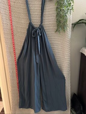Final touch adjustable, suspender,flowy, wide leg jumpsuit women size medium